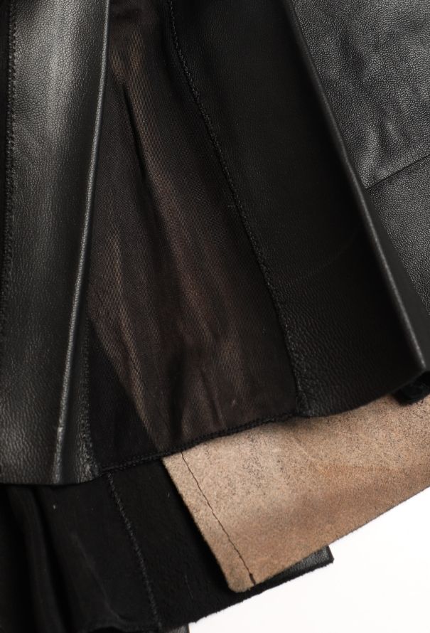 Balenciaga Campaign S/S 2010 Pleated Leather Skirt - 10