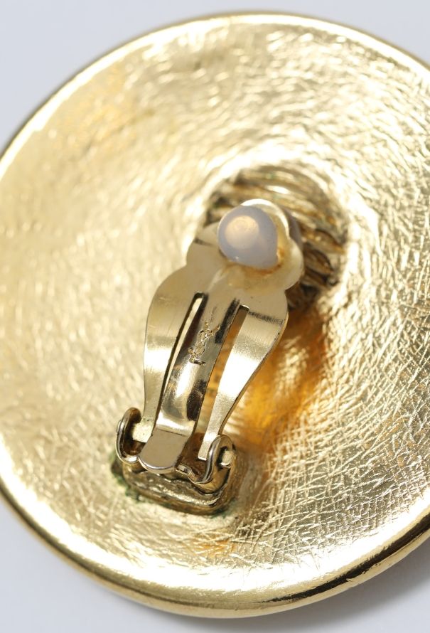 Saint Laurent Vintage Medallion Clip Earrings - 4