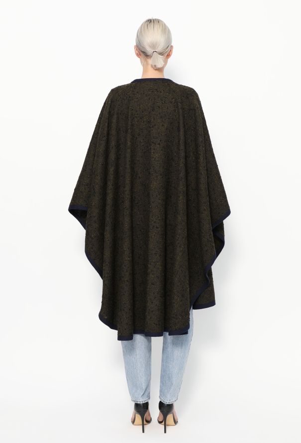 Saint Laurent '70s Woven Trim Bouclé Cape - 5