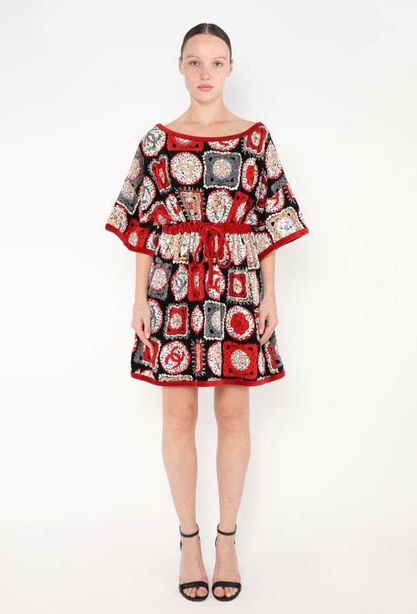 Chanel Printed Velvet Drawstring Tunic - 4