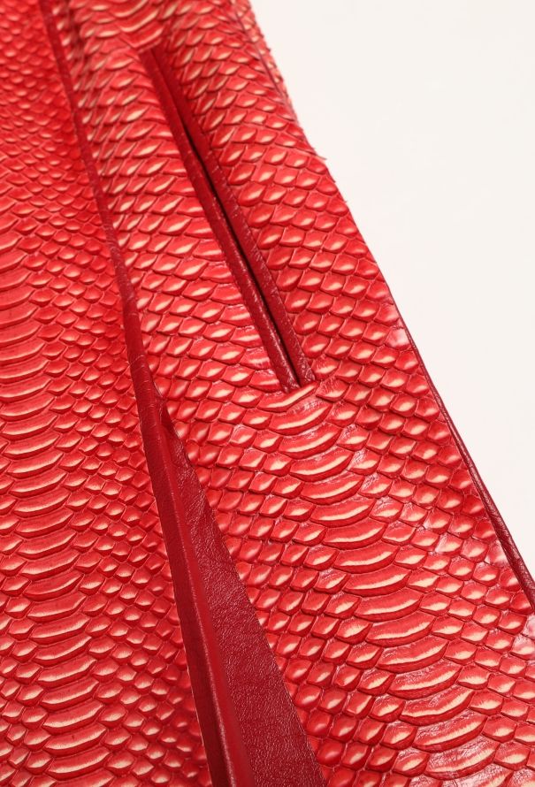 Céline Python Pleated Lambskin Skirt - 6