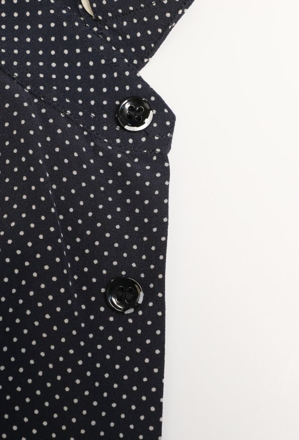 Saint Laurent 2015 Silk Polka Dot Blouse - 7