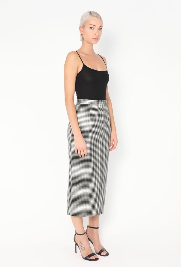 Miu Miu 2016 Checkered Midi Skirt - 3