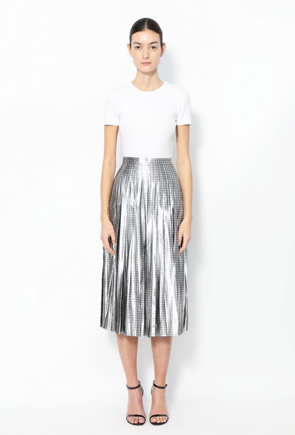 Christian Dior Vintage Metallic Houndstooth Ensemble - 2