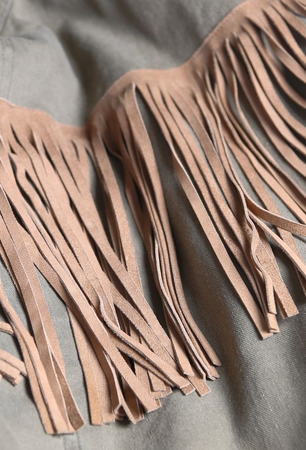 Saint Laurent Fringe Hooded Parka Cape - 7