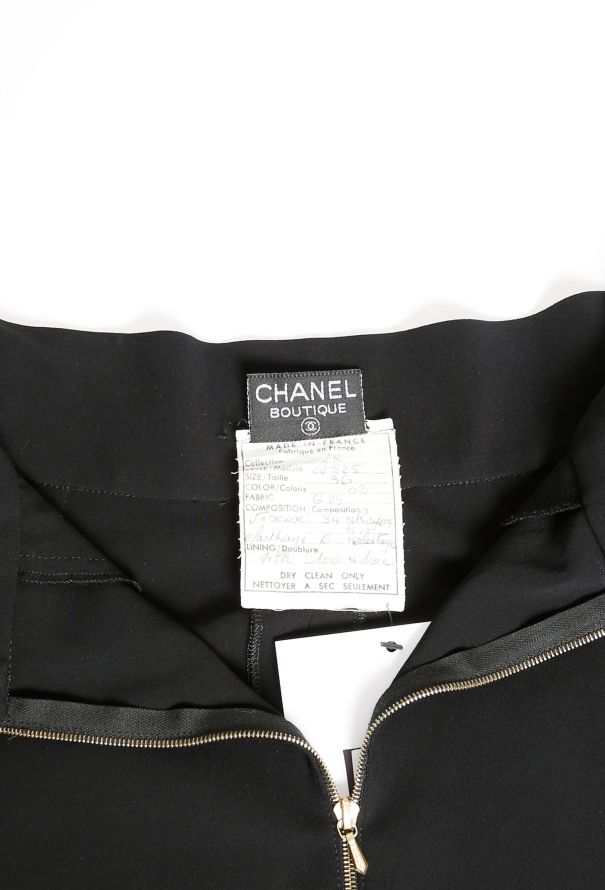 Chanel Vintage Zip Pencil Skirt - 4