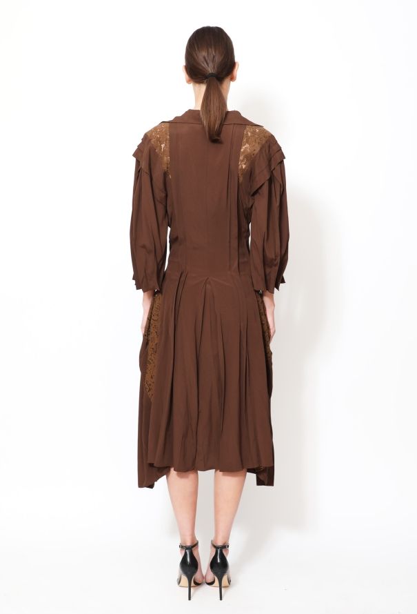 Chloé F/W 2018 Lace Pleated Dress - 4