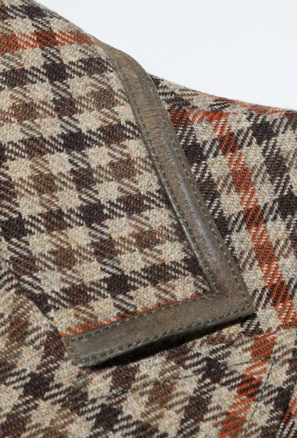 Céline '70s Suede Trim Houndstooth Blazer - 7