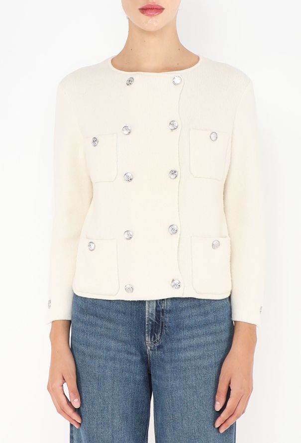 Chanel 2022 Double-Breasted Cashmere Cardigan - 1