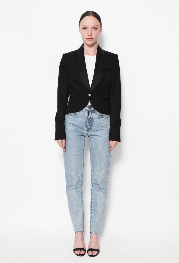 Azzaro 2020 Cropped Smoking Blazer - 2