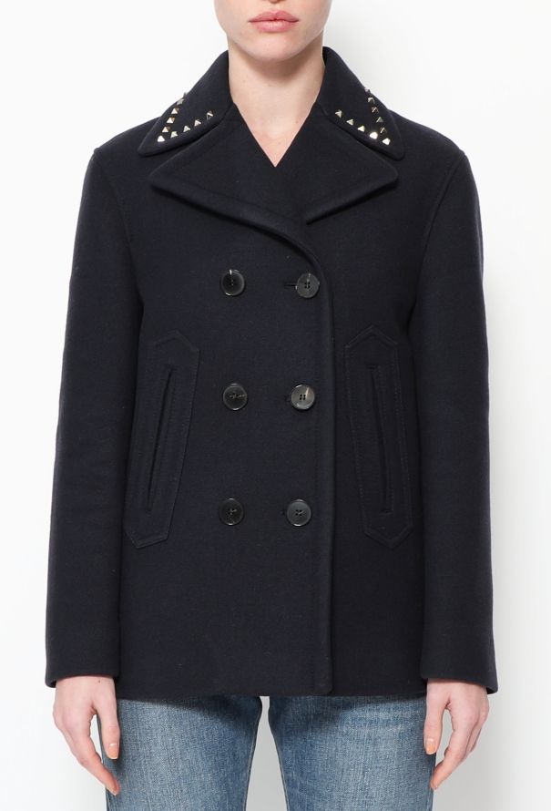 Valentino Pre-Fall 2016 Rockstud Peacoat - 5