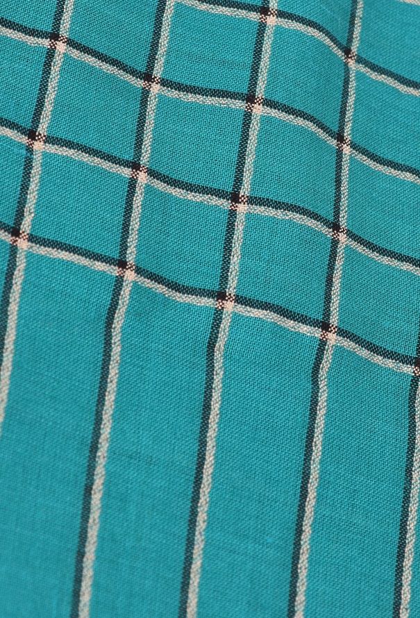 Saint Laurent Vintage Checkered Lamé Scarf - 5