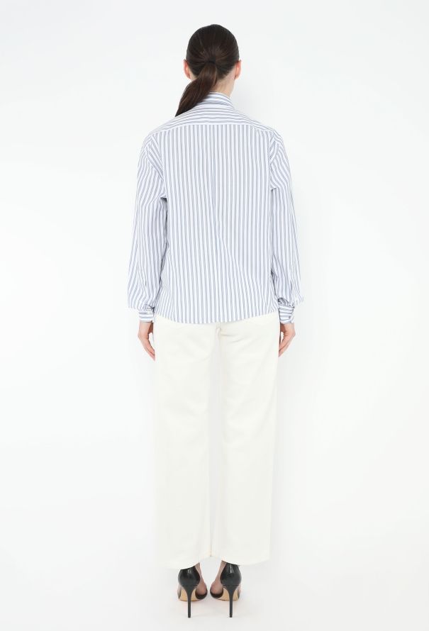 Dries Van Noten 2022 Cropped Striped Shirt - 4