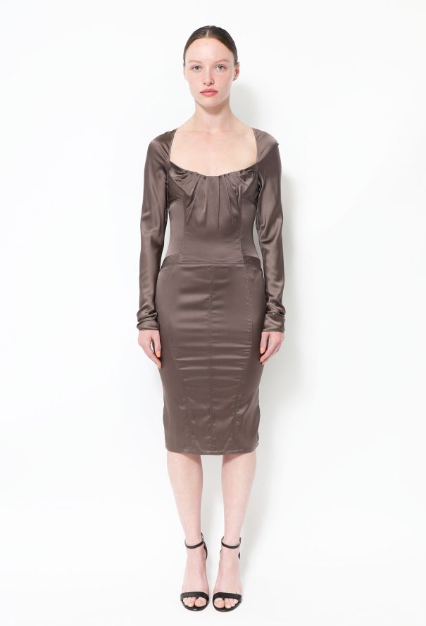 Gucci TOM FORD F/W 2003 Ruched Silk Dress - 1