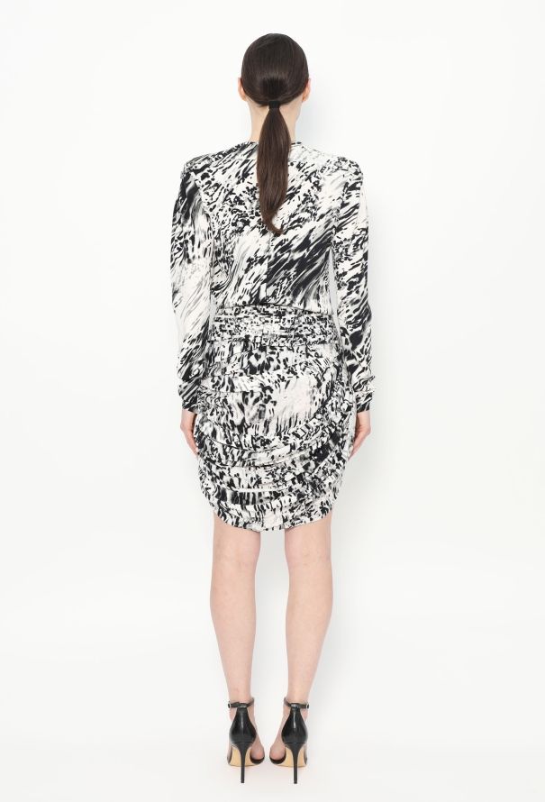 Balenciaga F/W 2009 Bicolor Silk Dress - 5