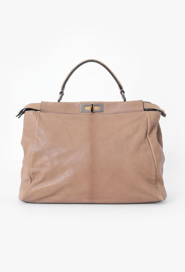 Fendi Beige Large Peekaboo Bag - 1