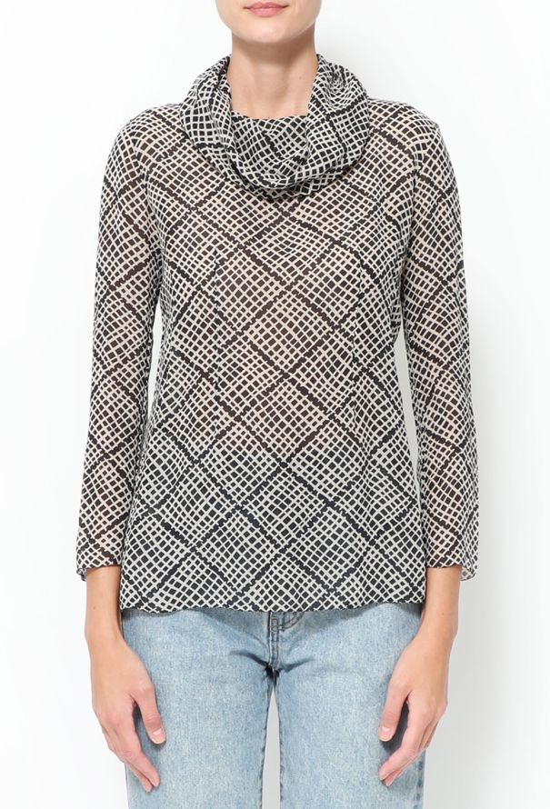 Saint Laurent F/W 2010 Checkered Silk Blouse - 1