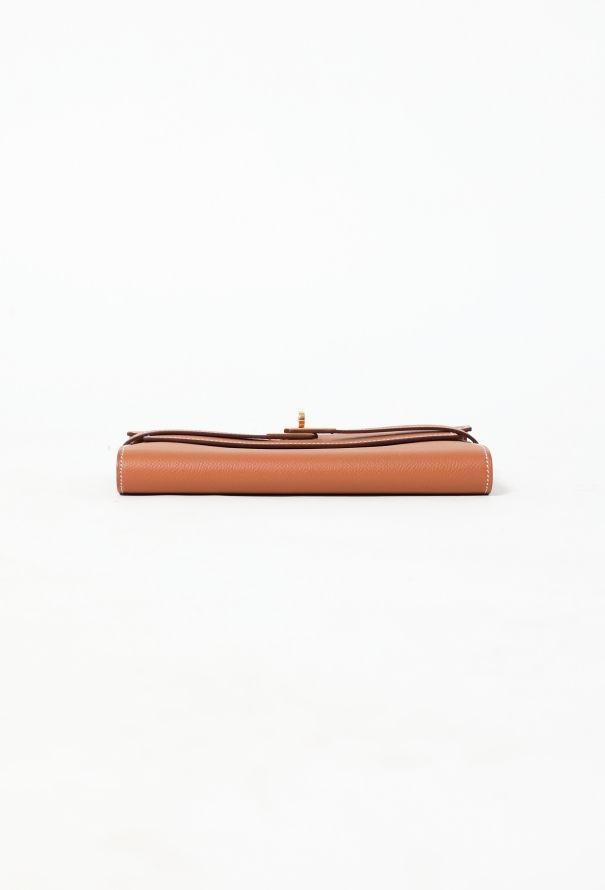 Hermès Gold Evercolor Kelly To-Go Wallet - 5