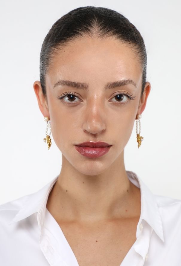 Modern Fine Jewelry Germano Gioielleria 18k Yellow Gold & Pearl Earrings - 1