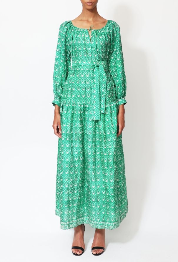Treacy Lowe '70s Bohemian Belted Silk Dress - 3