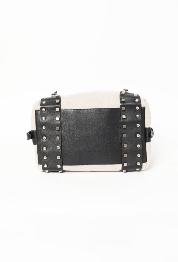 Céline Studded Canvas Boston Bag - 5
