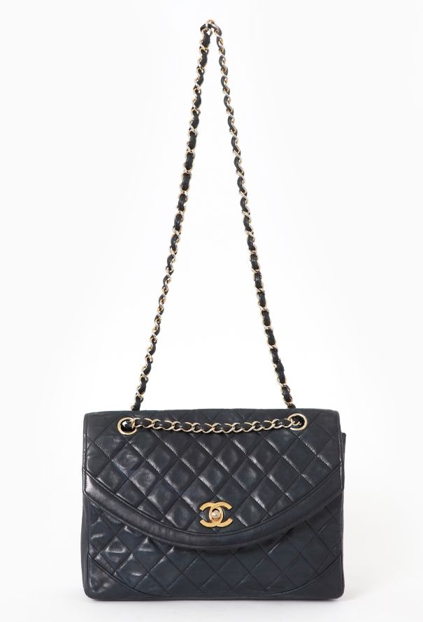 Chanel Navy Paris Double Flap Bag - 2