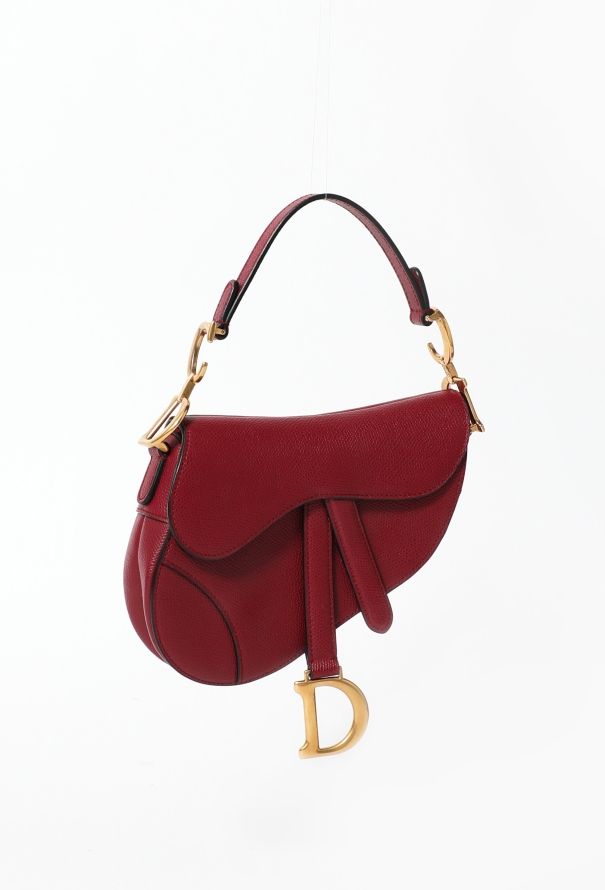 Dior Burgundy Mini Saddle Bag - 3