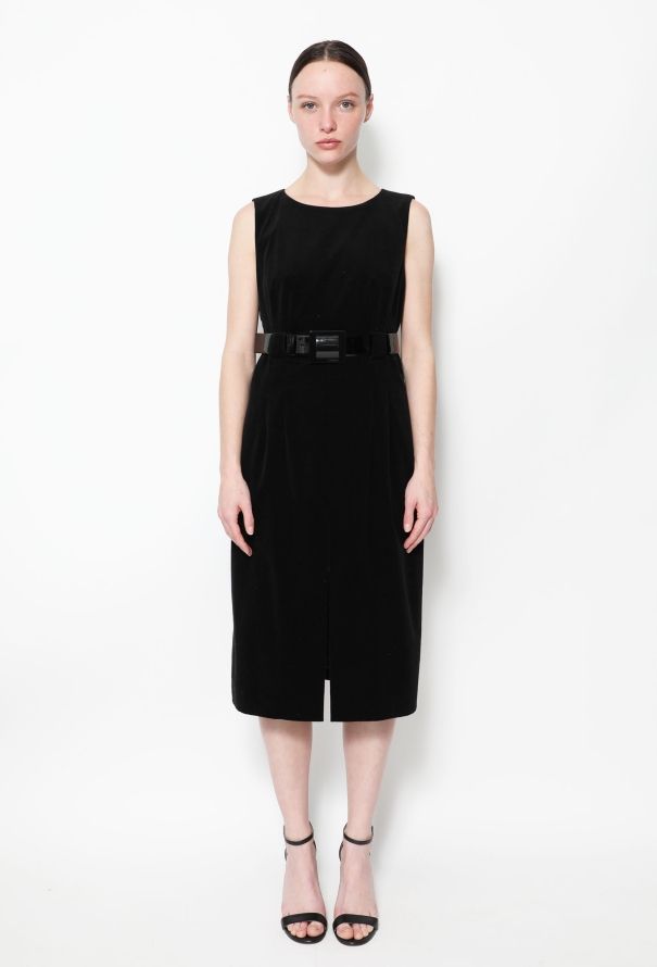 Chanel F/W 2007 Corduroy Belted Dress - 1