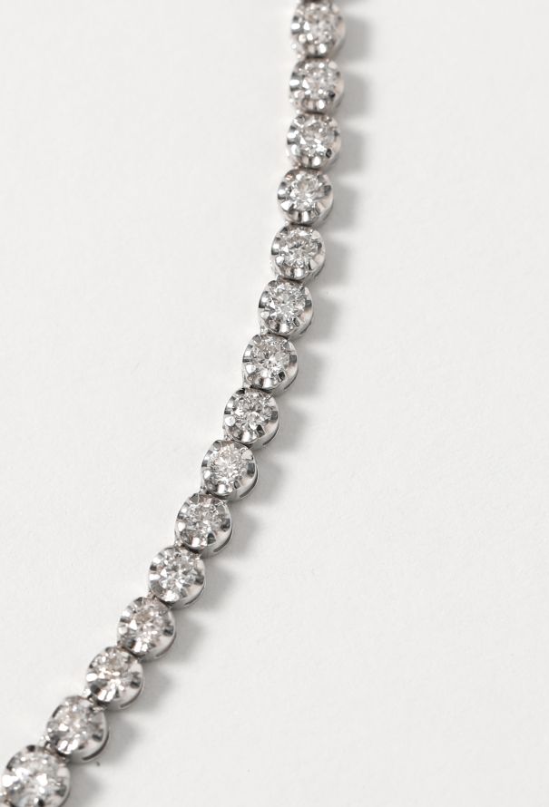 Vintage Fine Jewelry 18k White Gold & 7.5 Carats Diamond Necklace - 3