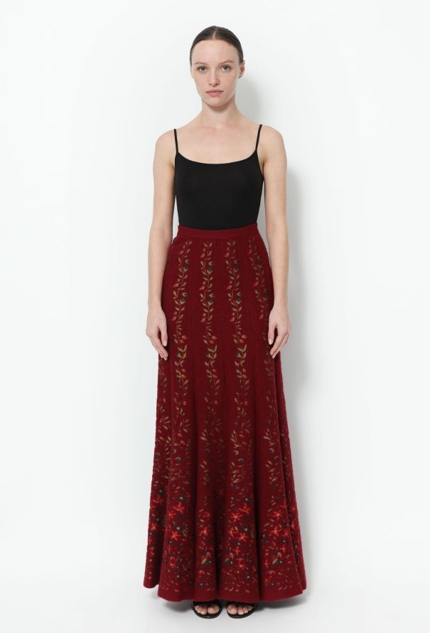 Alaïa '90s Floral Maxi Skirt - 1