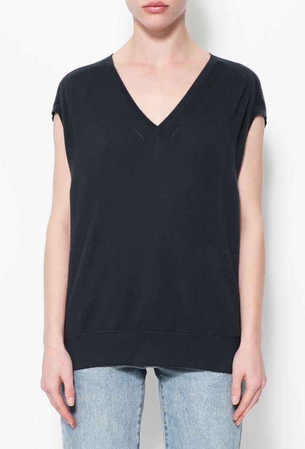 Hermès Cashmere V-Neck Top - 1