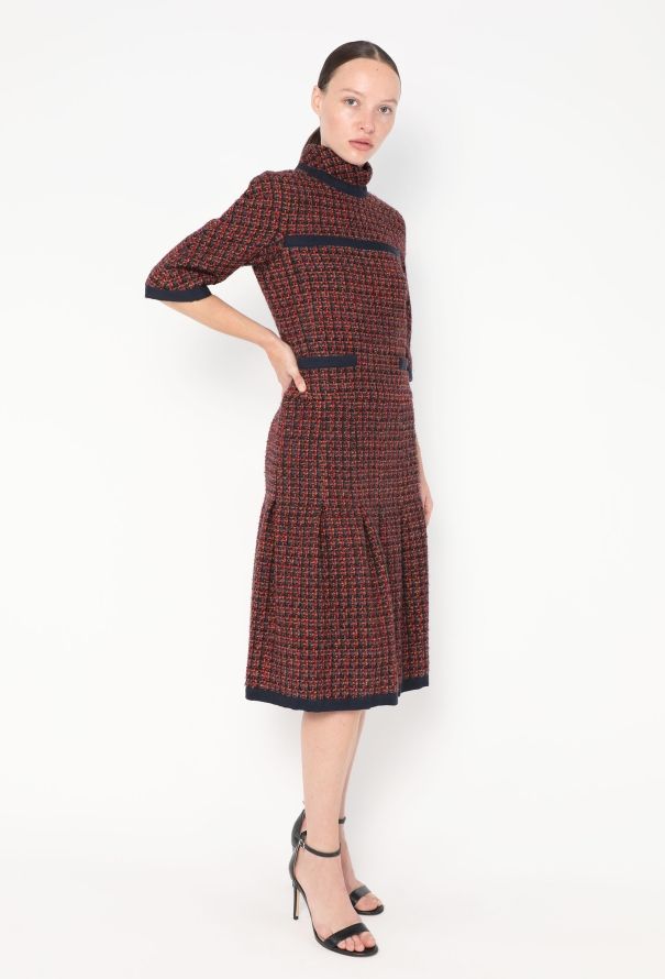 Chanel F/W 2015 Fluted Tweed Dress - 4