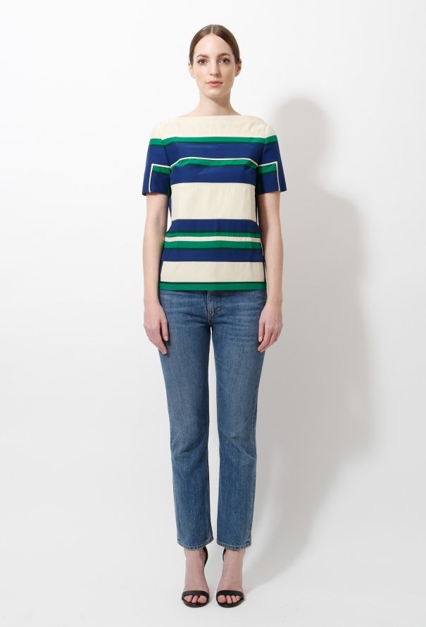 Céline S/S 2011 Striped Silk Top - 4