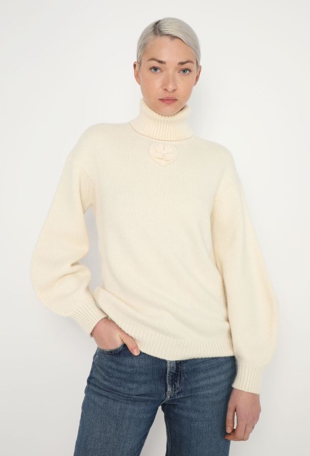 Chanel Thick Cashmere Clover Sweater - 2