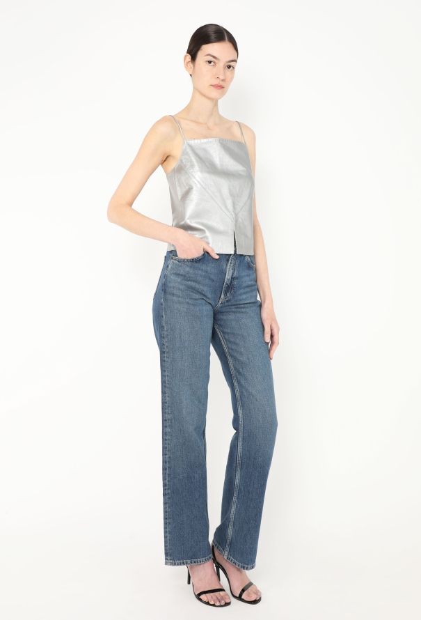 Chanel 1999 Metallic Leather Top - 4