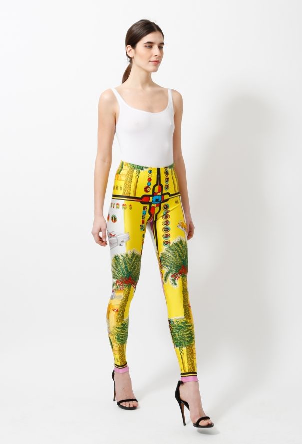 Gianni Versace 1991 "Miami" Print Leggings - 3