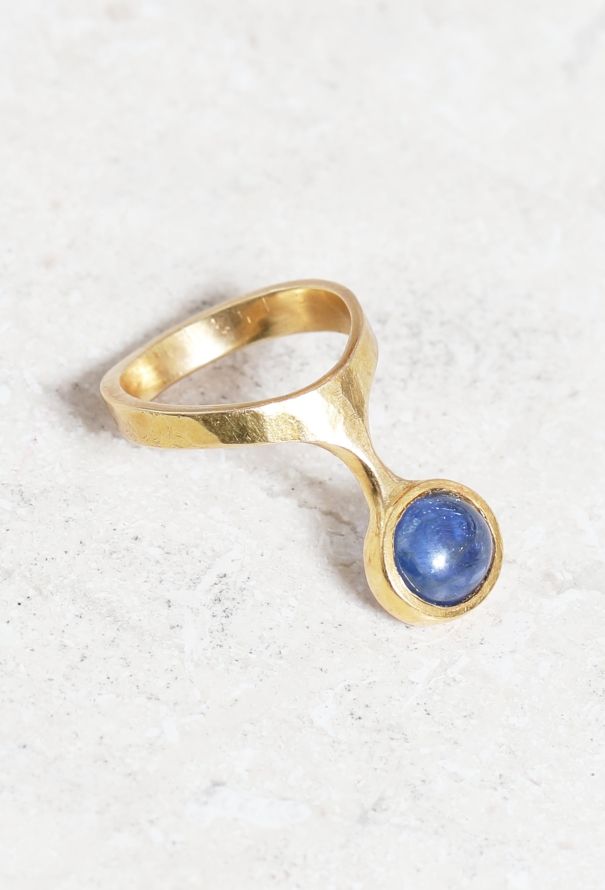 Vintage Fine Jewelry Costanza 18k Gold & Non-Heated 3 Carat Sapphire Ring - 1