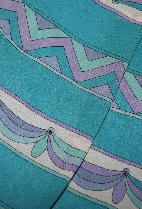 Emilio Pucci '70s Abstract Georgette Skirt - 6