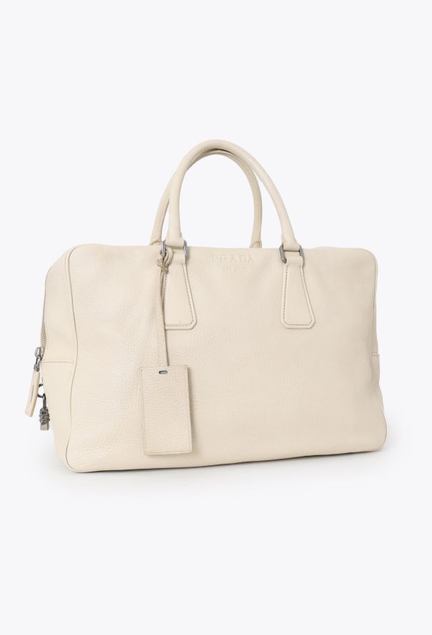 Prada Large White Calfskin Bag - 2