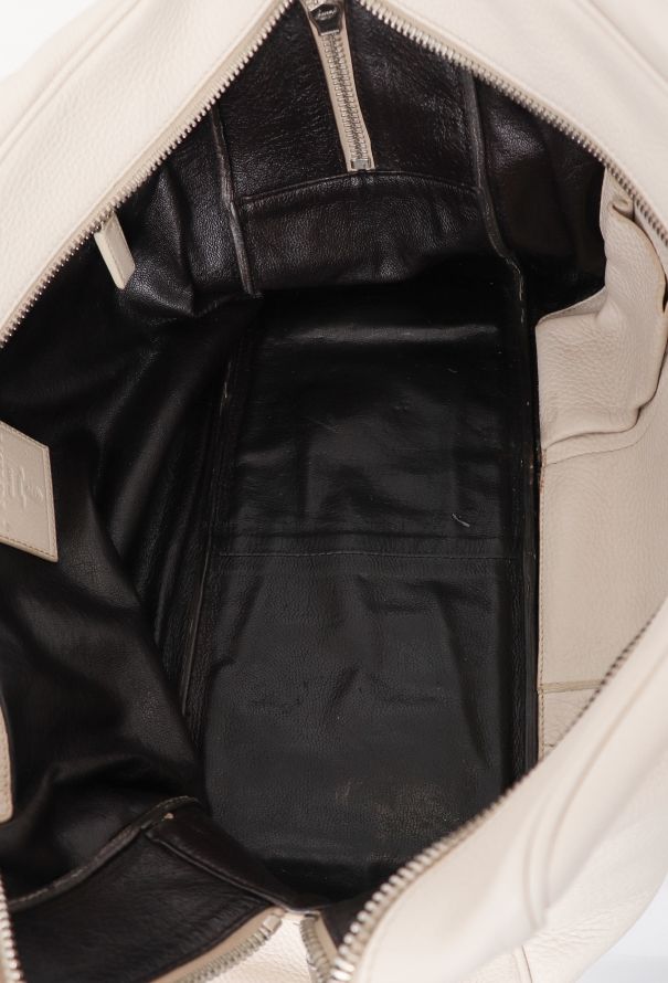 Prada Large White Calfskin Bag - 11