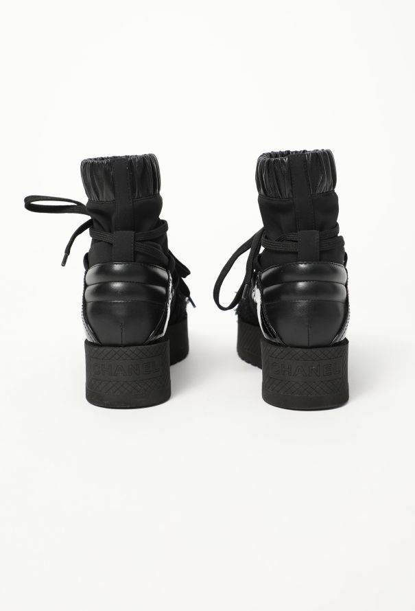 Chanel F/W 2019 Tweed Ski Boots - 6