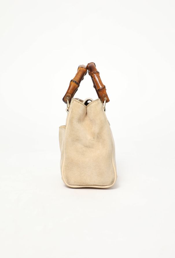 Gucci Vintage Suede Bamboo Mini Bag - 5
