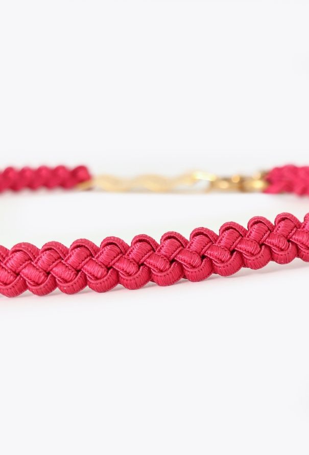 Saint Laurent Vintage Metallic Braided Cord Belt - 3