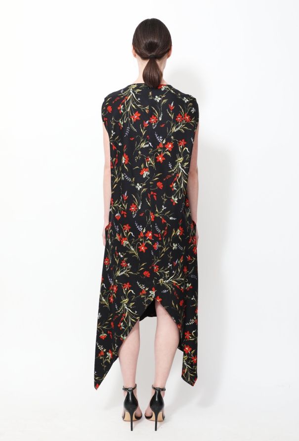 Balenciaga Pre-Fall 2016 Floral Asymmetrical Dress - 4