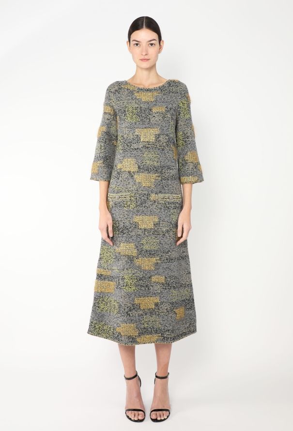 Chanel 2015 Tonal Quilted Knit Dress - 1