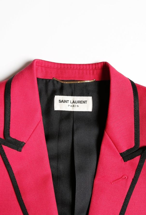 Saint Laurent S/S 2014 Notched Trim Blazer - 6
