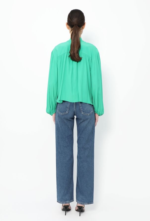 Balenciaga 2016 Silk Lavallière Blouse - 5