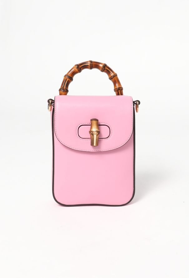 Gucci 2023 Pink Bamboo Mini Crossbody Bag - 1