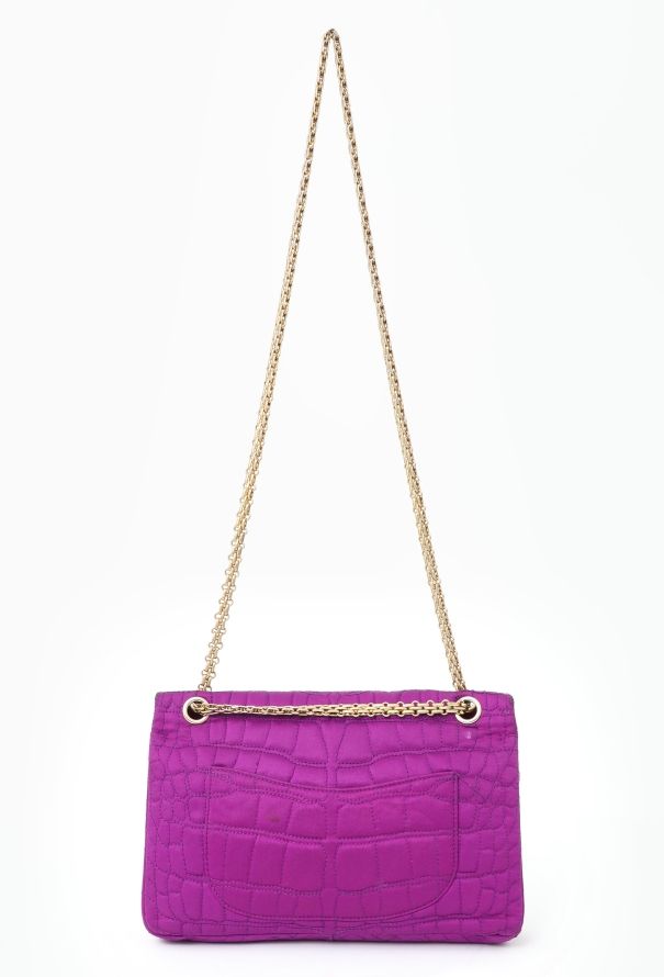 Chanel F/W 2007 Crocodile Quilted 2.55 Medium Flap Bag - 5