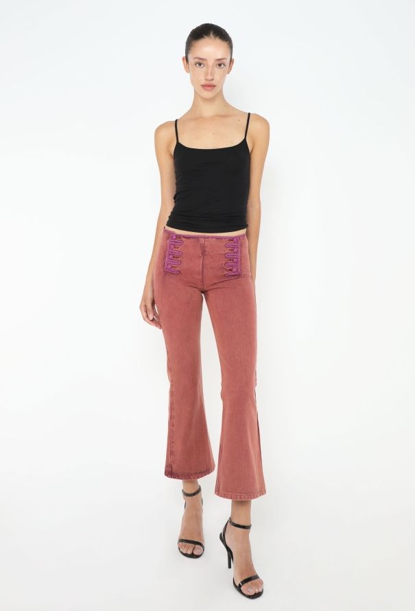 Chloé F/W 2002 Embroidered Sailor Jeans - 1